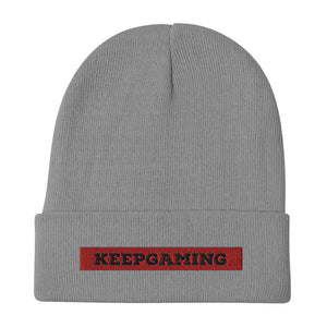 Keep Gaming Logo #0 Embroidered Beanie