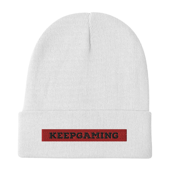 Keep Gaming Logo #0 Embroidered Beanie