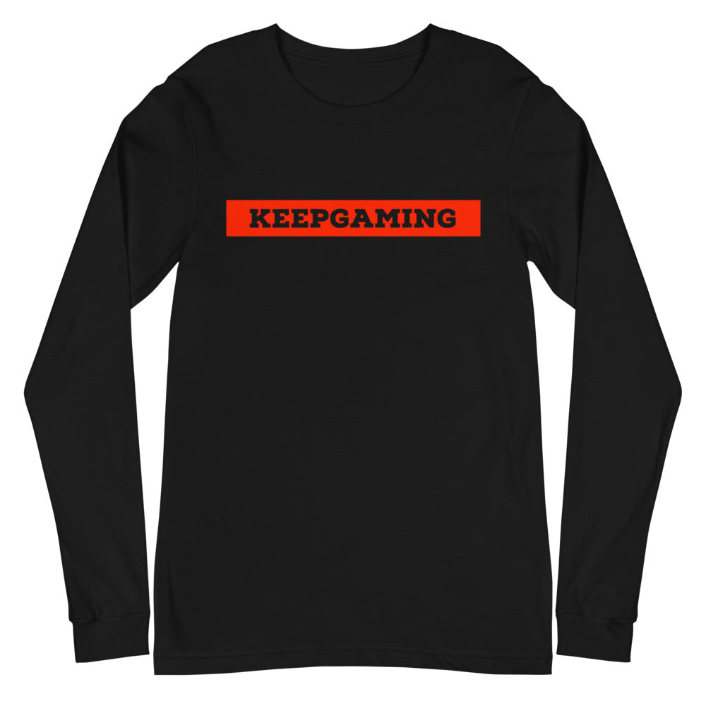 Keep Gaming Logo #0 Long Sleeve – Red Frames